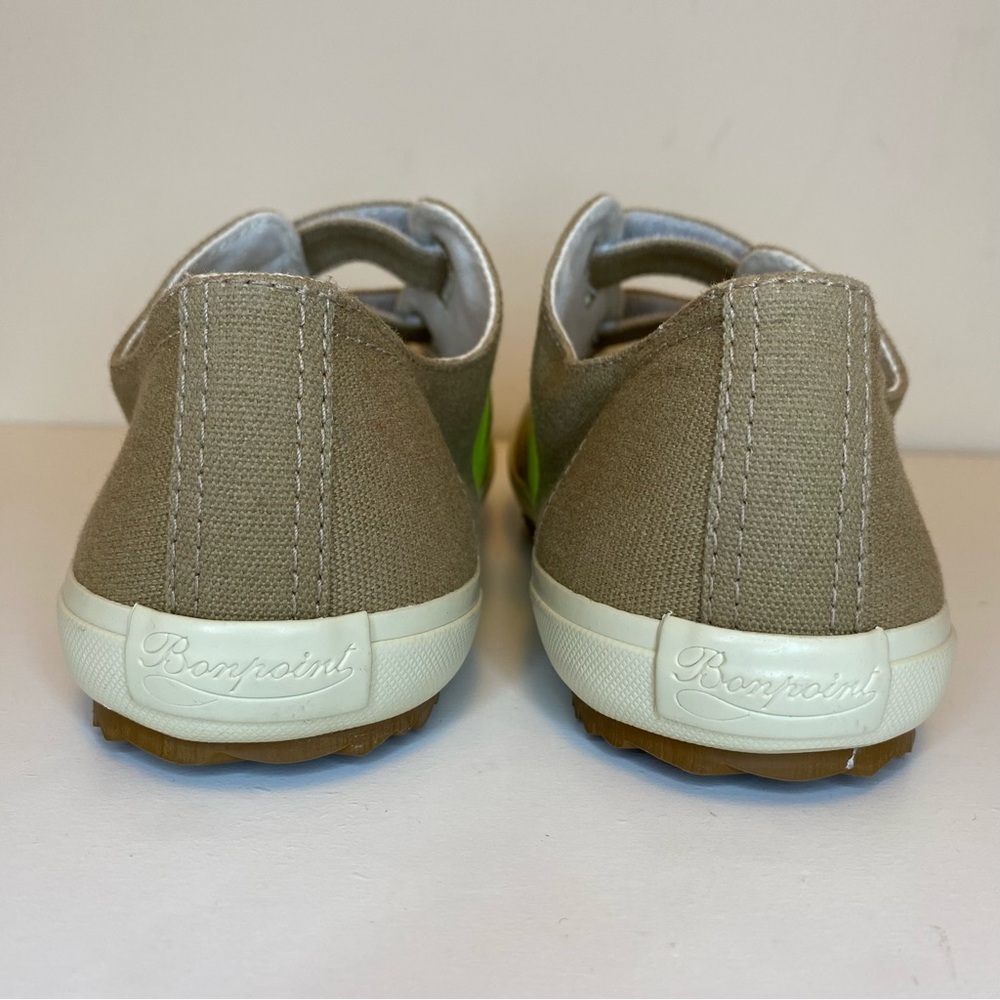 VEJA x BONPOINT Ollie Touch Strap Canvas Sneakers Dune Beige Sz 35 US 4 Unisex - Picture 7 of 11